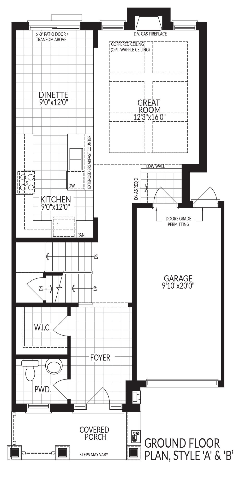 Alden Ground floor plan style A & B