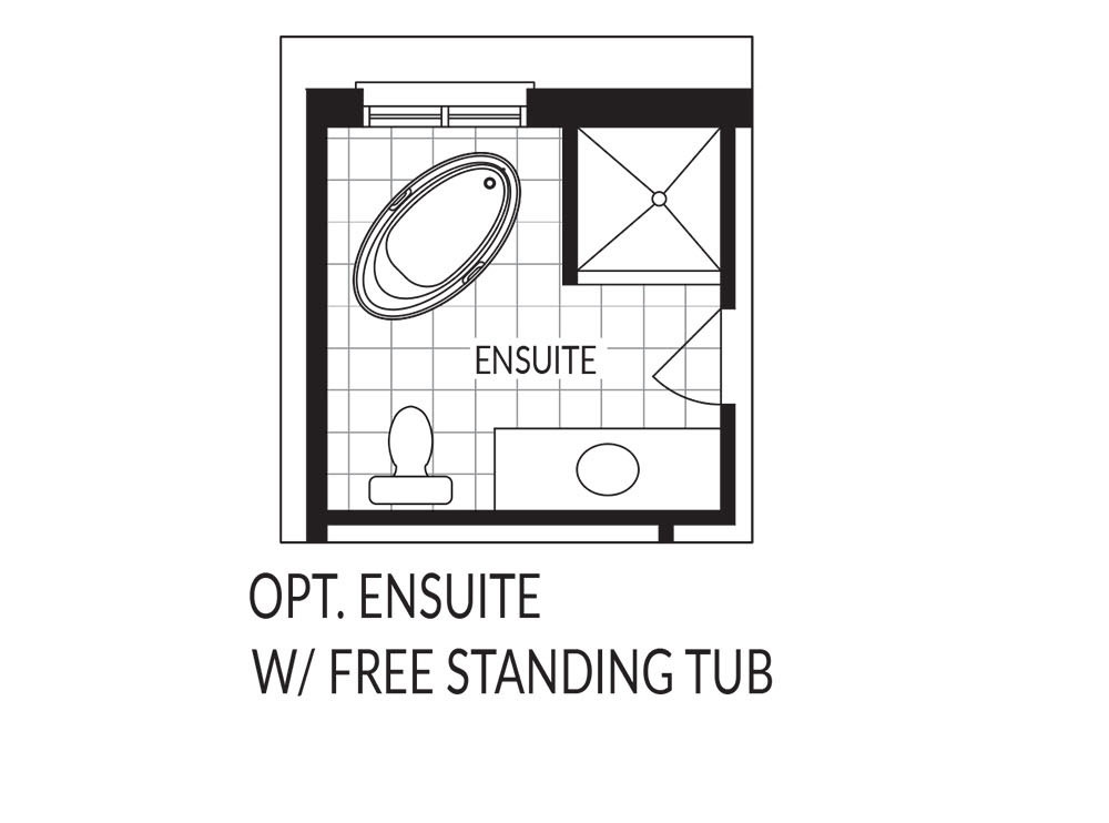 Optional Ensuite W/ Free Standing Tub