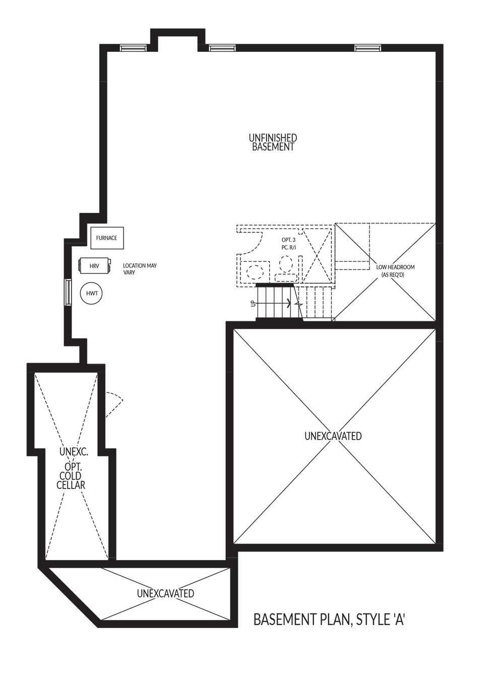 Edward Second Floor Plan B + Basement Plan B