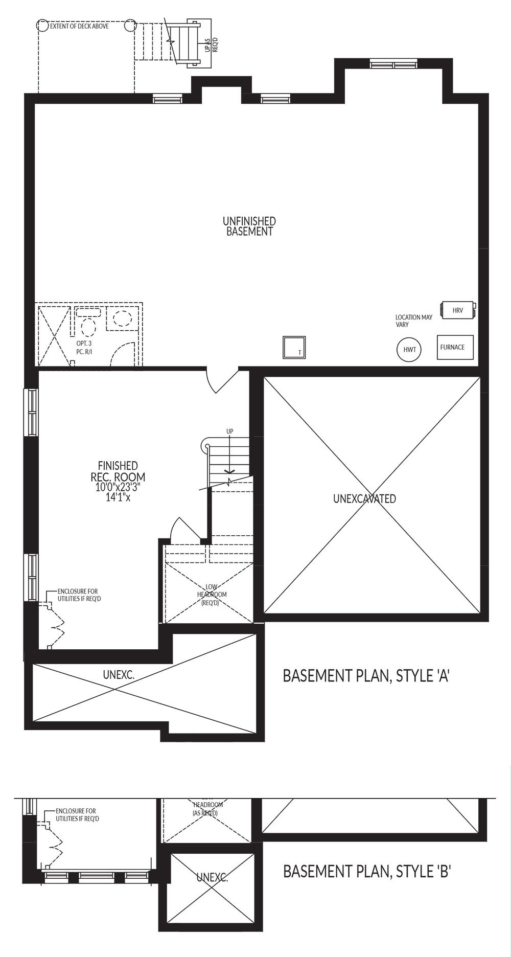 Rowan Basement Plans