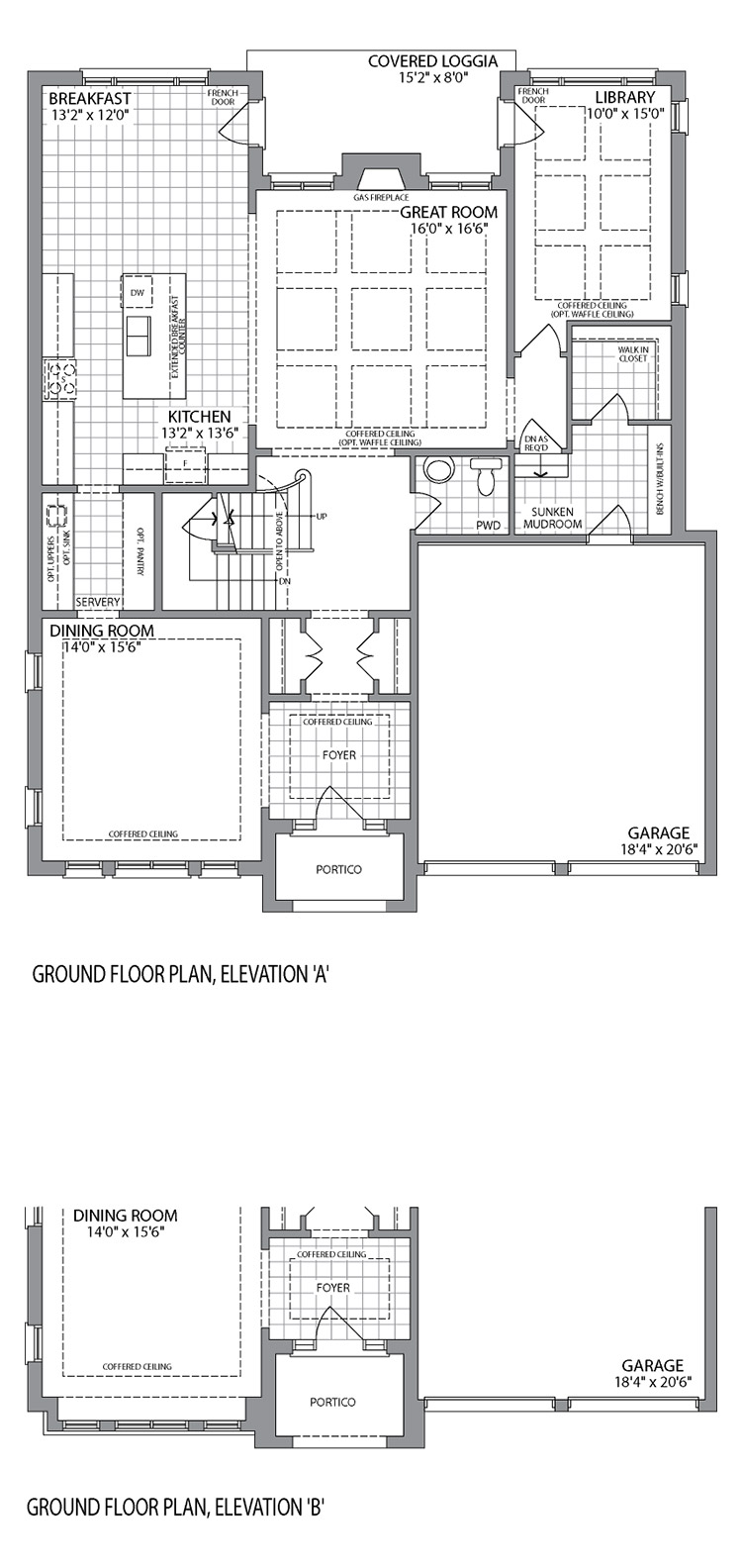 Ground Floor Elevation A & B