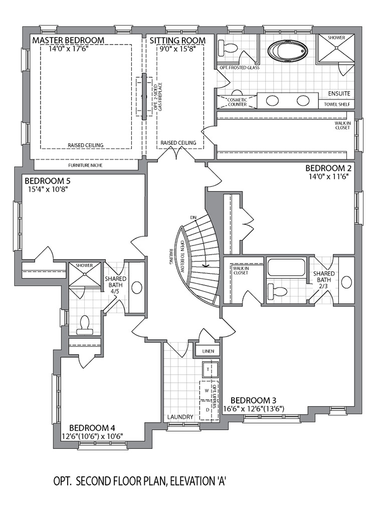 Optional Second Floor - Elevation A