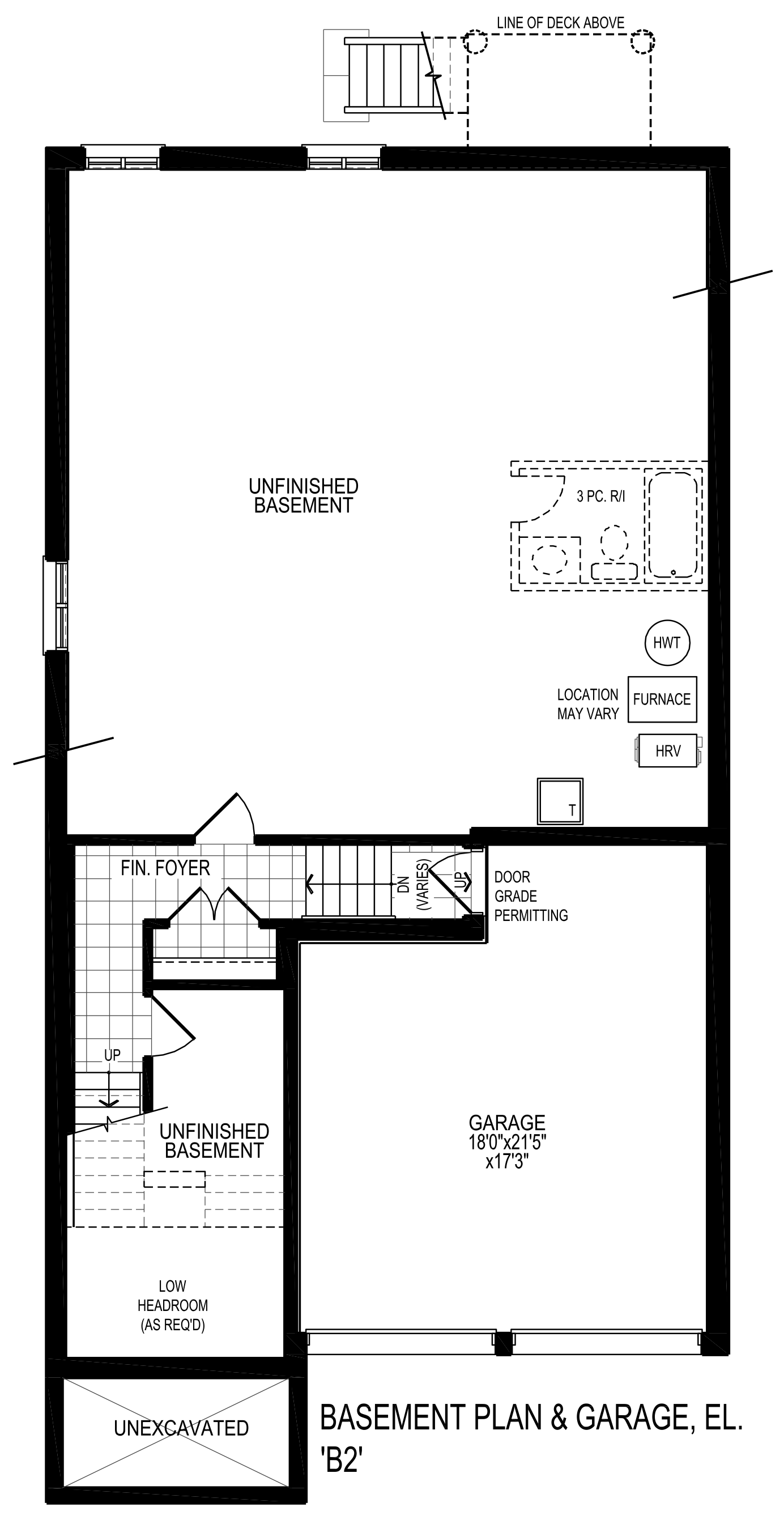 Basement Plan, El. 'B2'