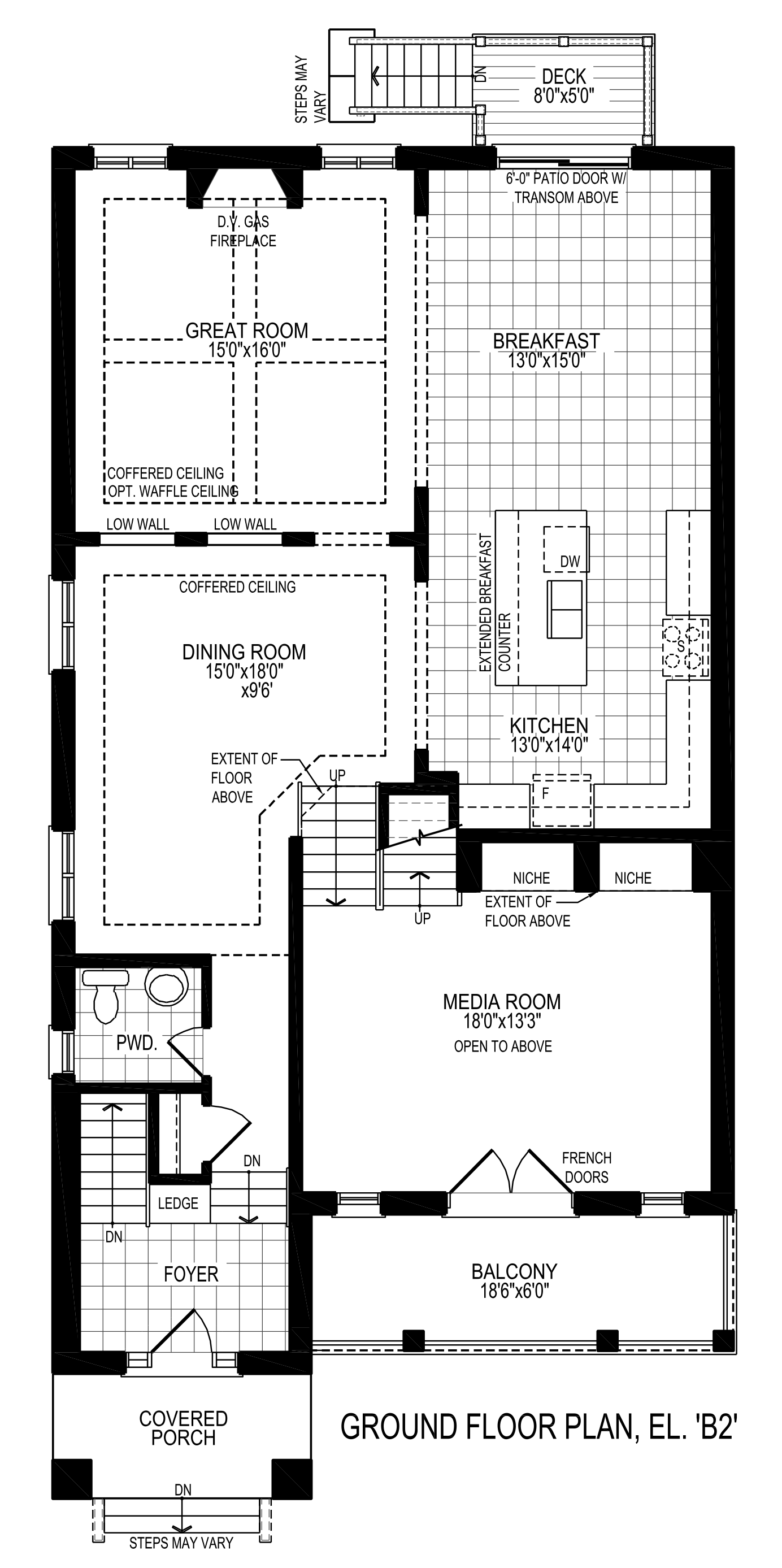 Ground Floor Plan, El. 'B2'