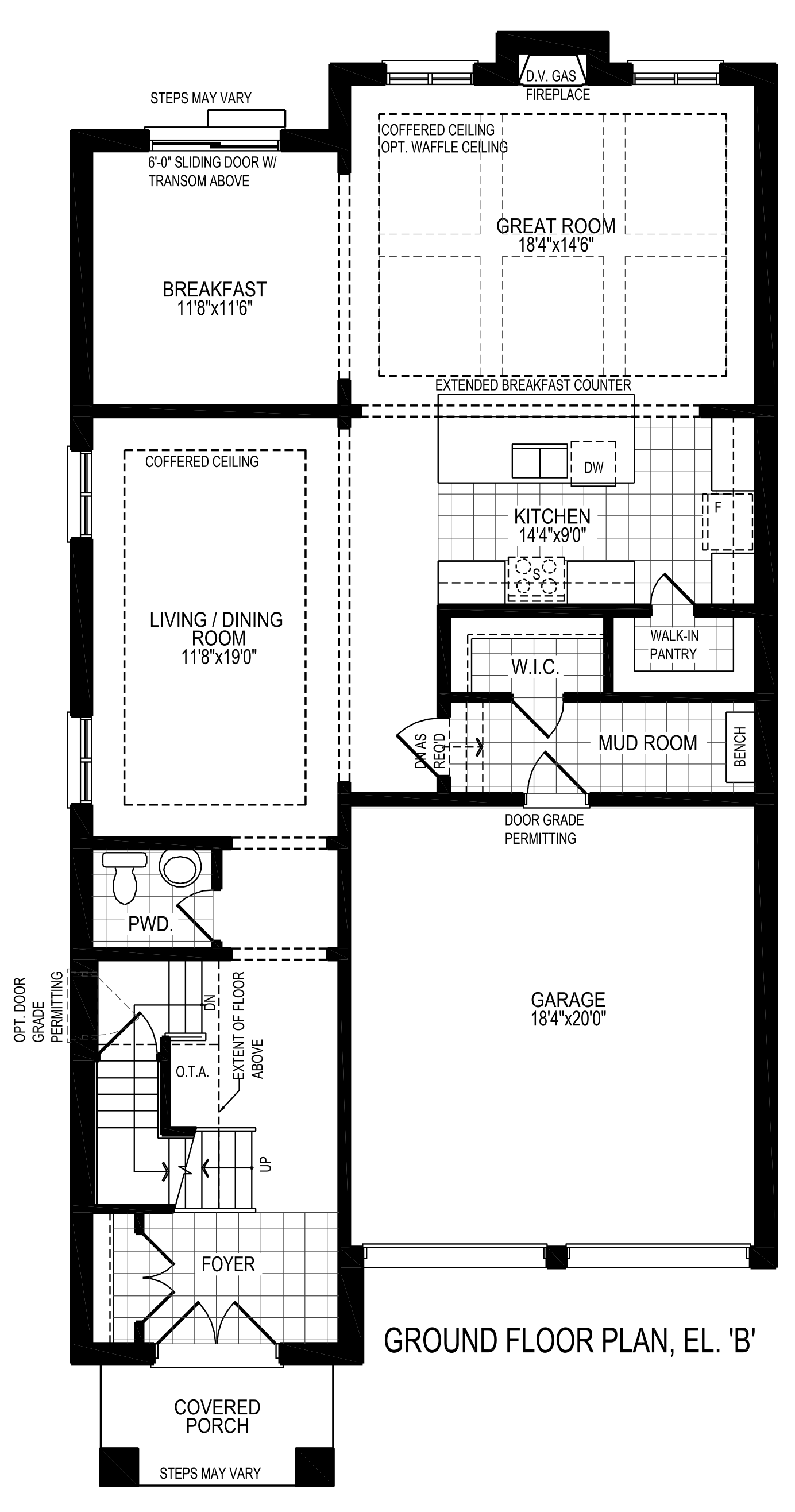 Ground Floor Plan Elevation 'B'