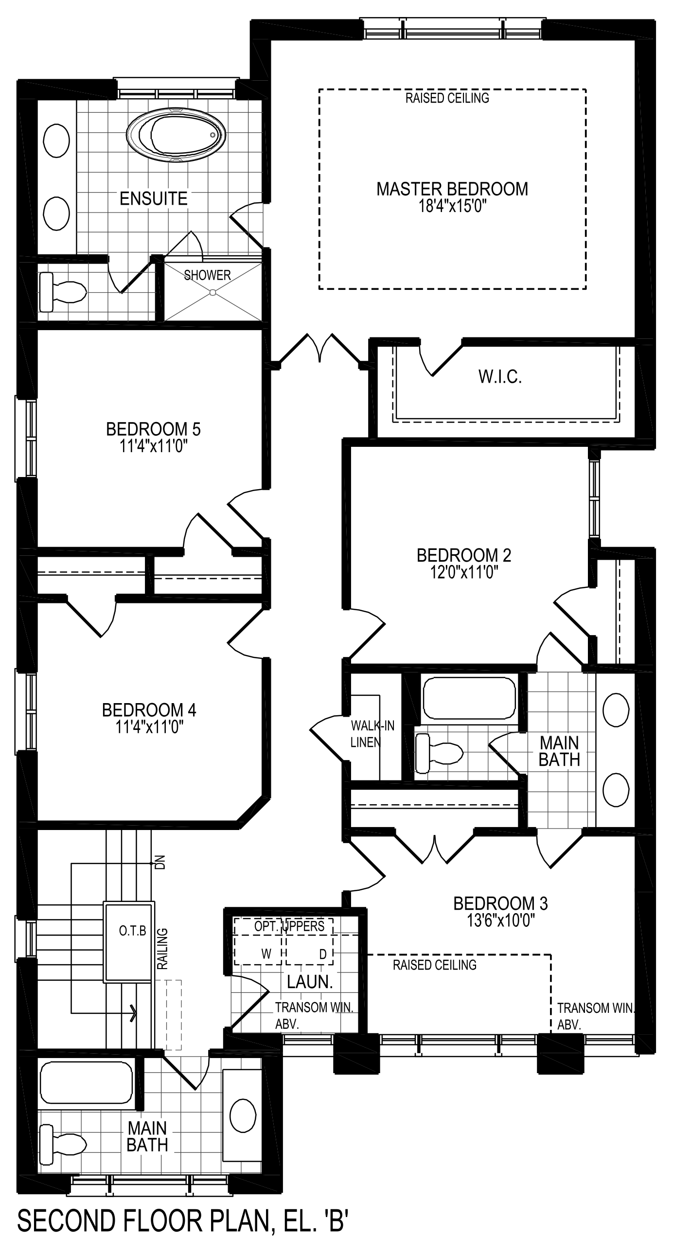 Second Floor Plan Elevation 'B'