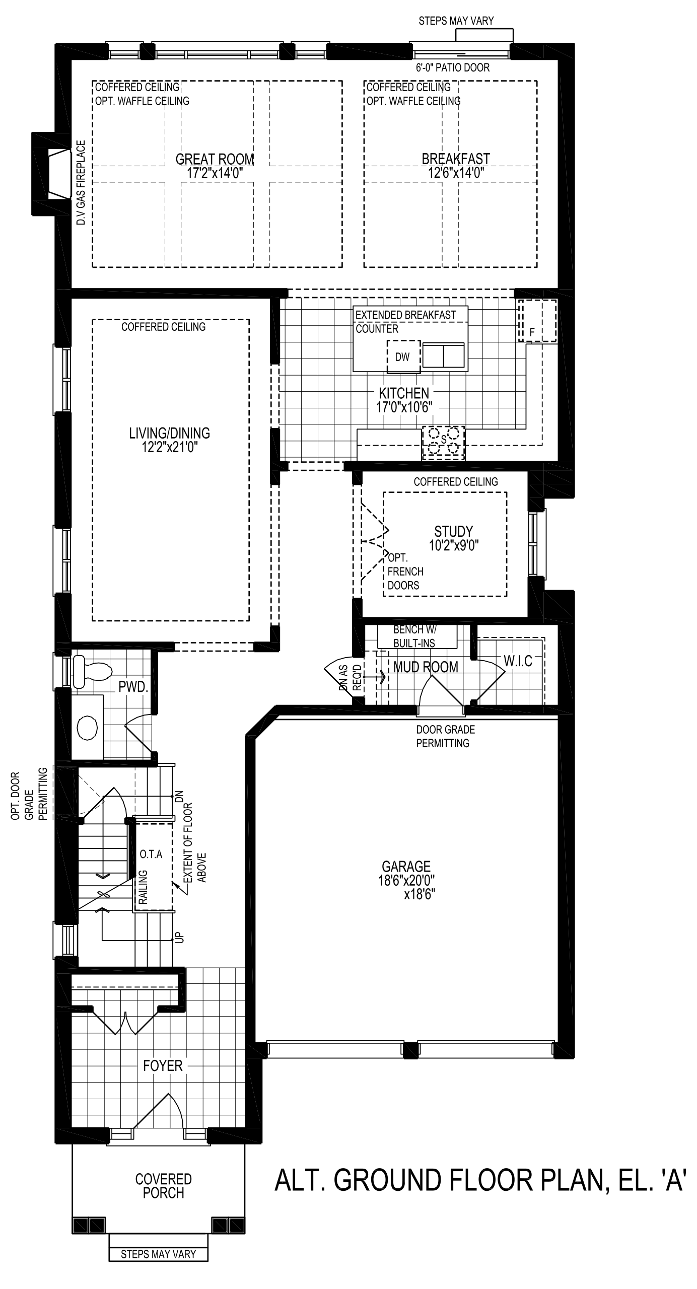 Optional Ground Floor Plan Elevation 'A'