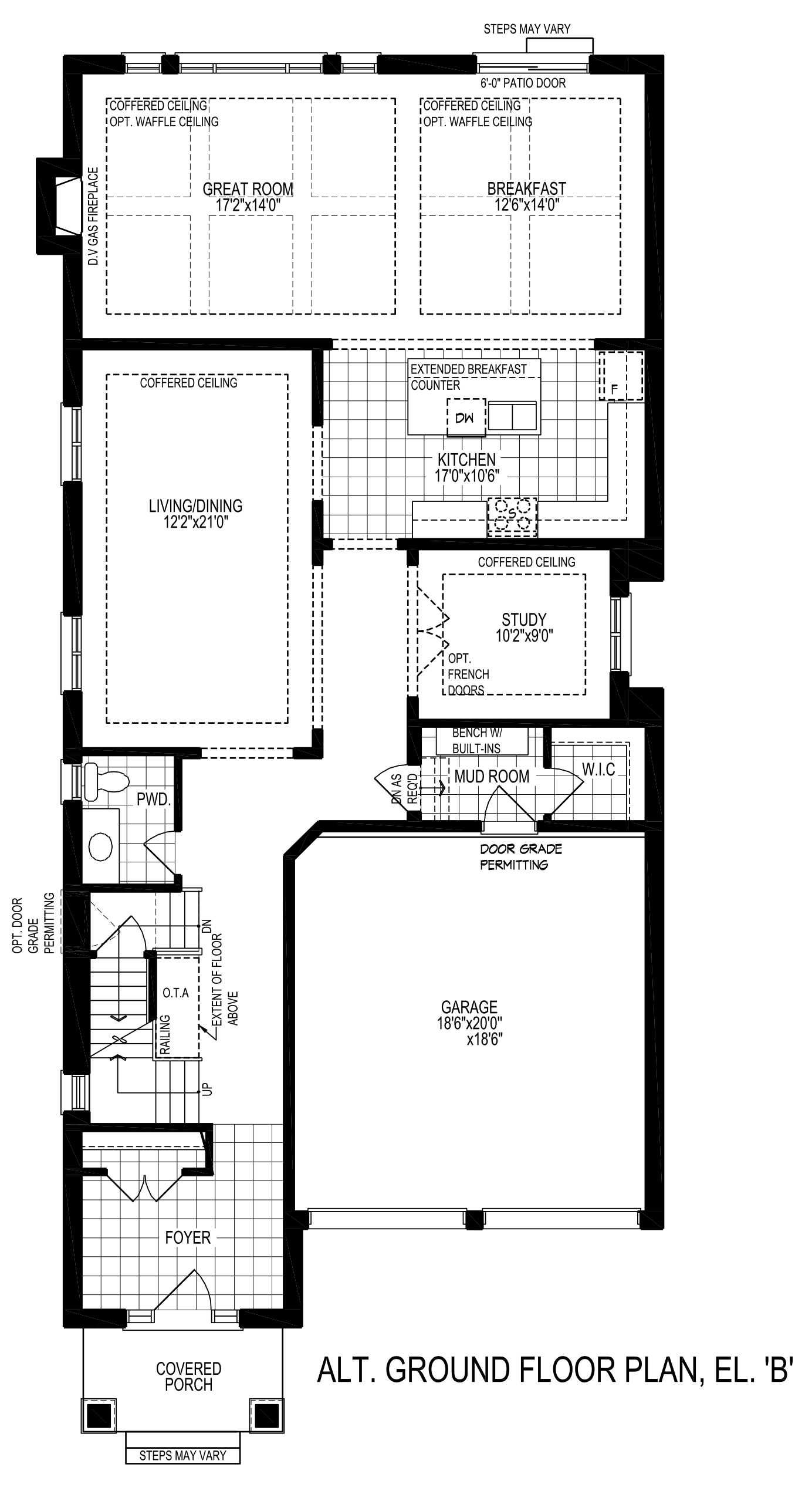 Optional Ground Floor Plan Elevation 'B'