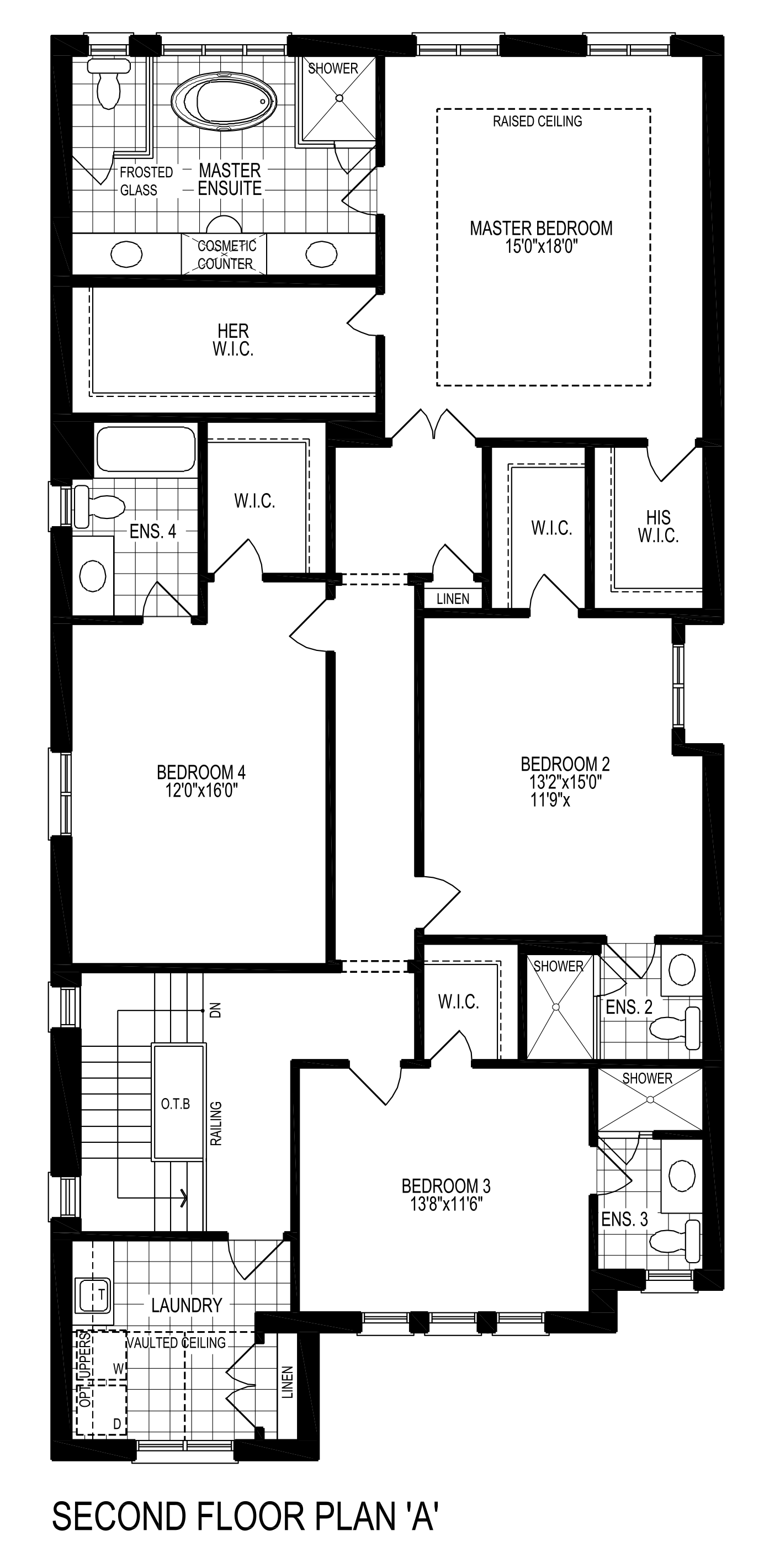 Second Floor Plan Elevation 'A'