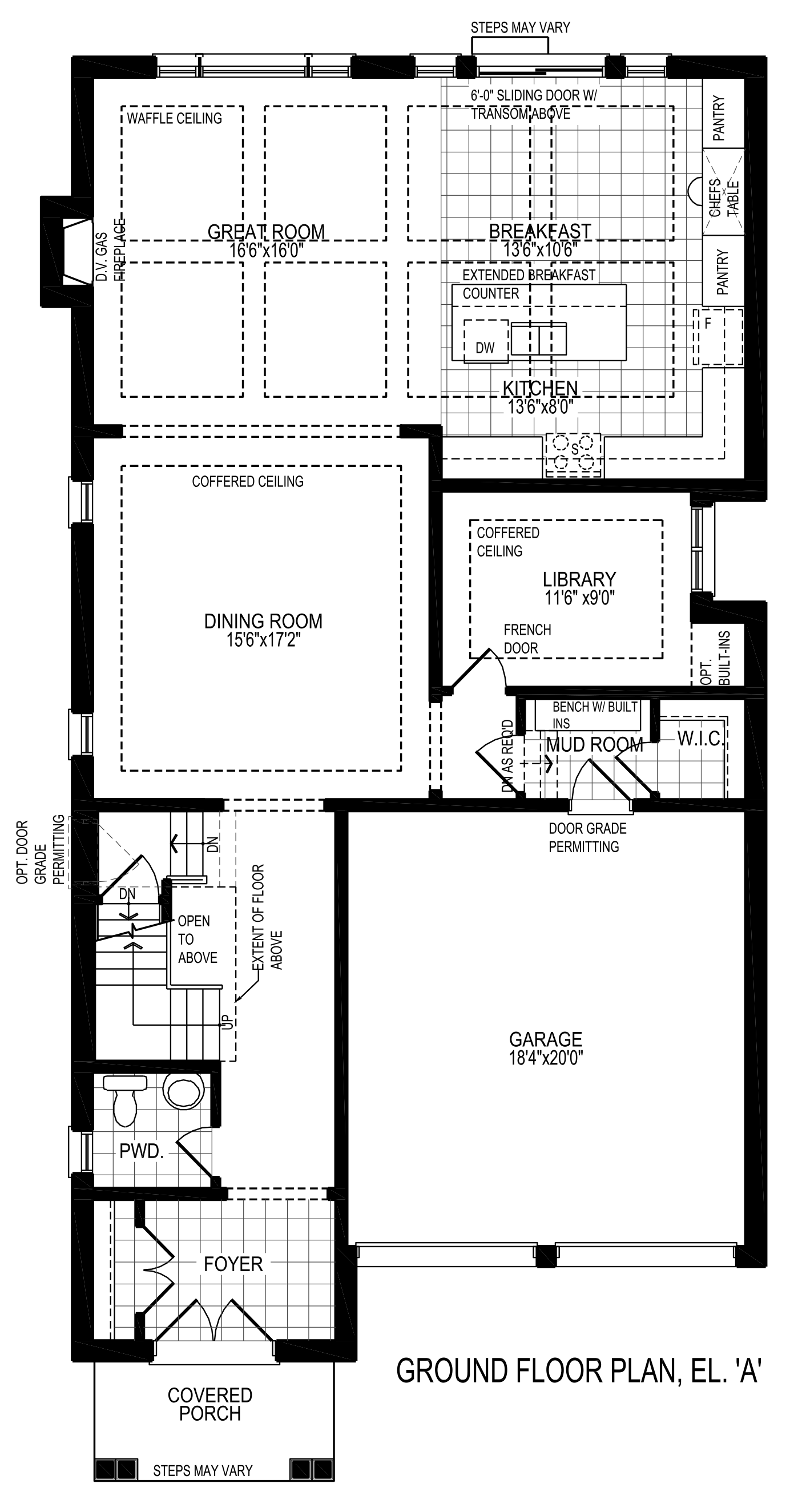 Ground Floor Plan Elevation 'A'