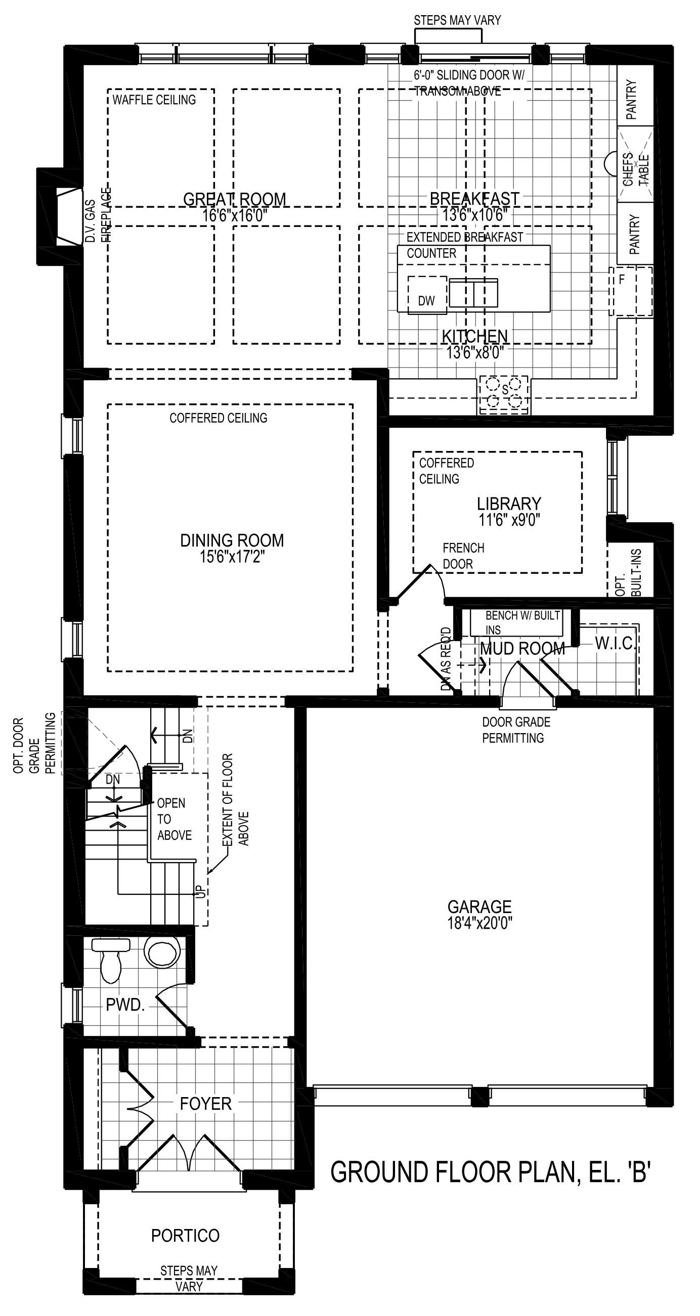 Ground Floor Plan Elevation 'B'