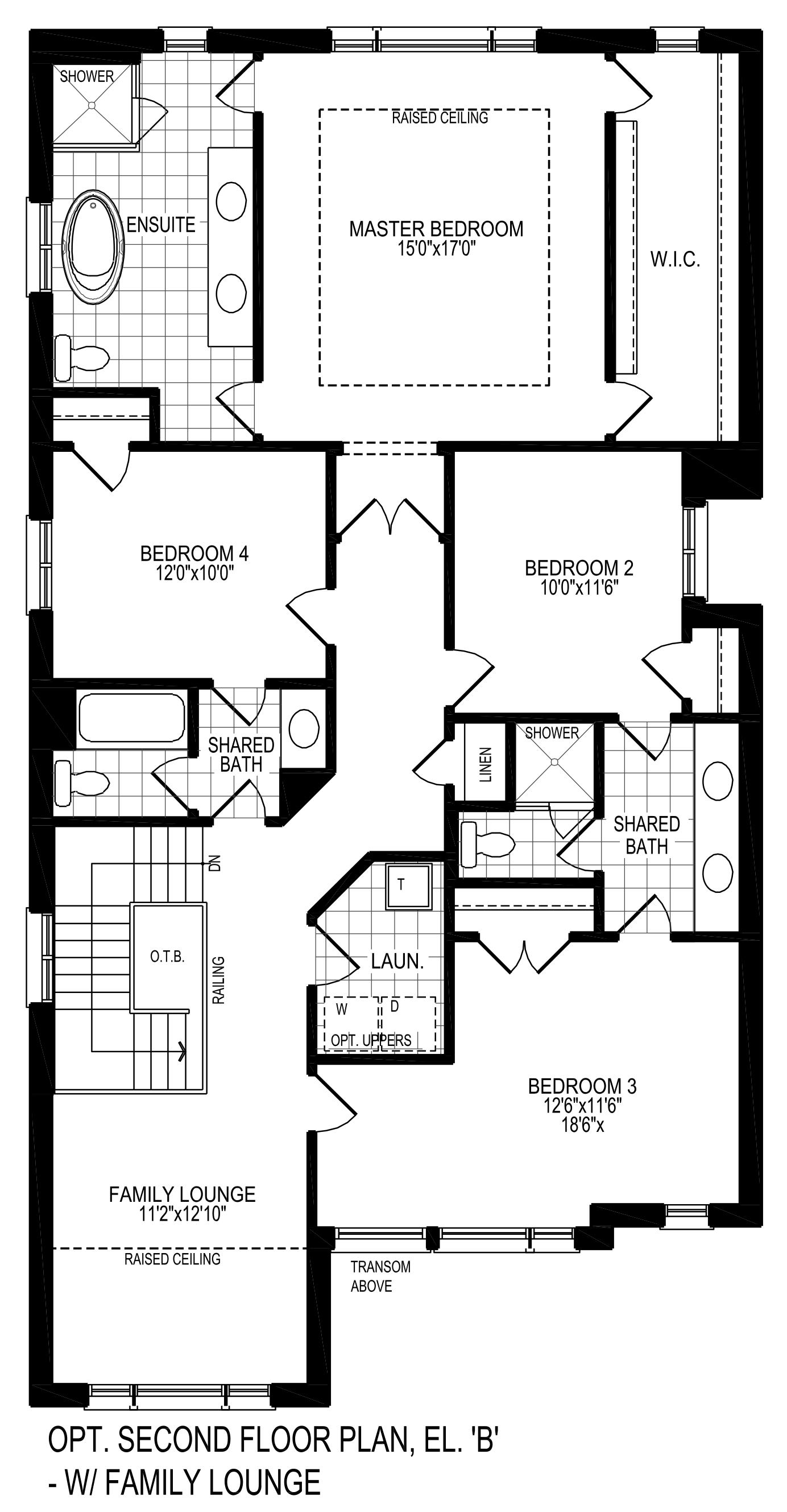 Optional Second Floor Plan Elevation 'B'