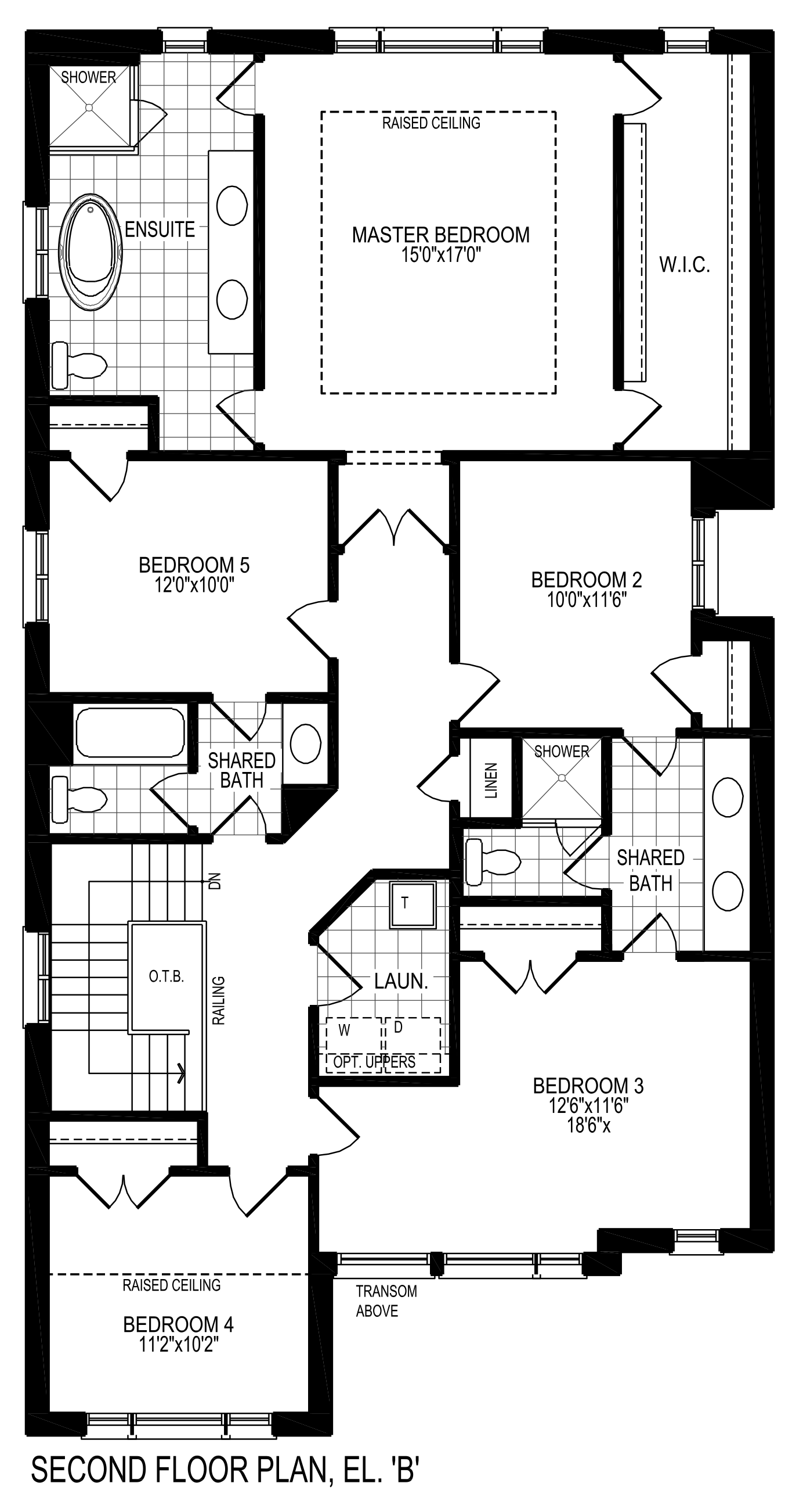 Second Floor Plan Elevation 'B'