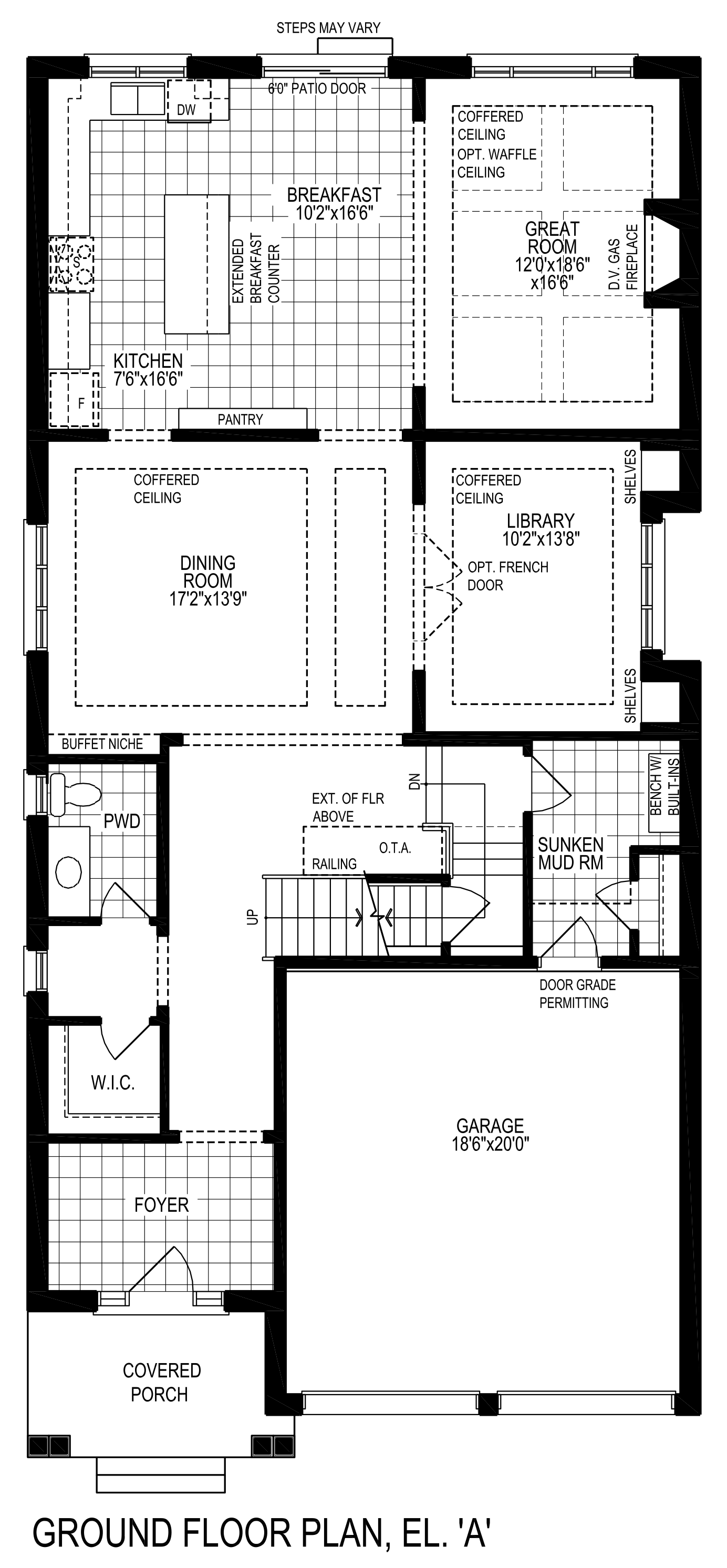 Ground Floor Plan Elevation 'A'