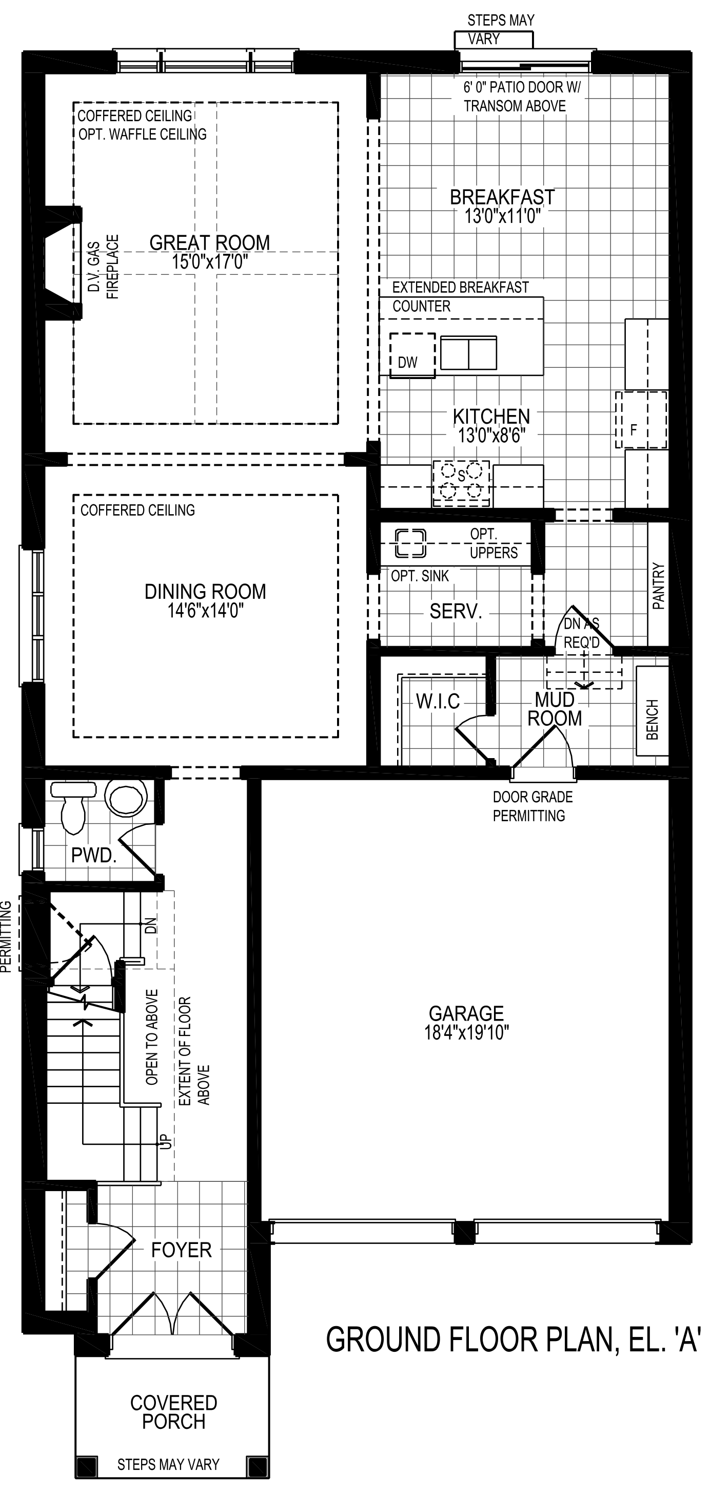 Ground Floor Plan Elevation 'A'