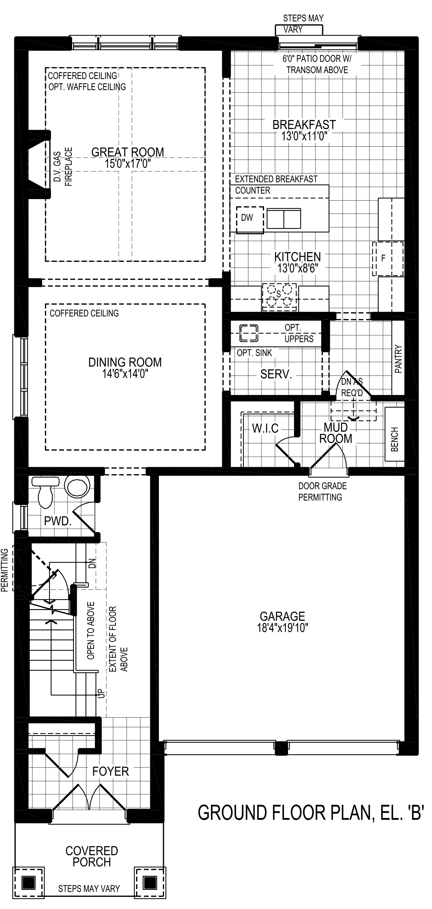 Ground Floor Plan Elevation 'B'